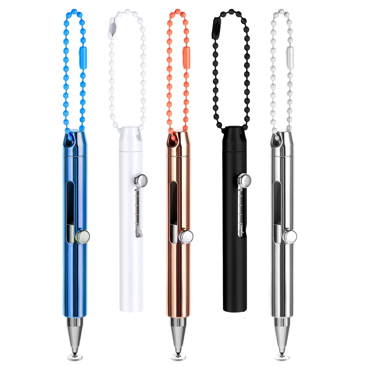 5 Pack Stylist Pens for Various Colors (Milky White, Rose Gold, Black, Blue, Silver)
