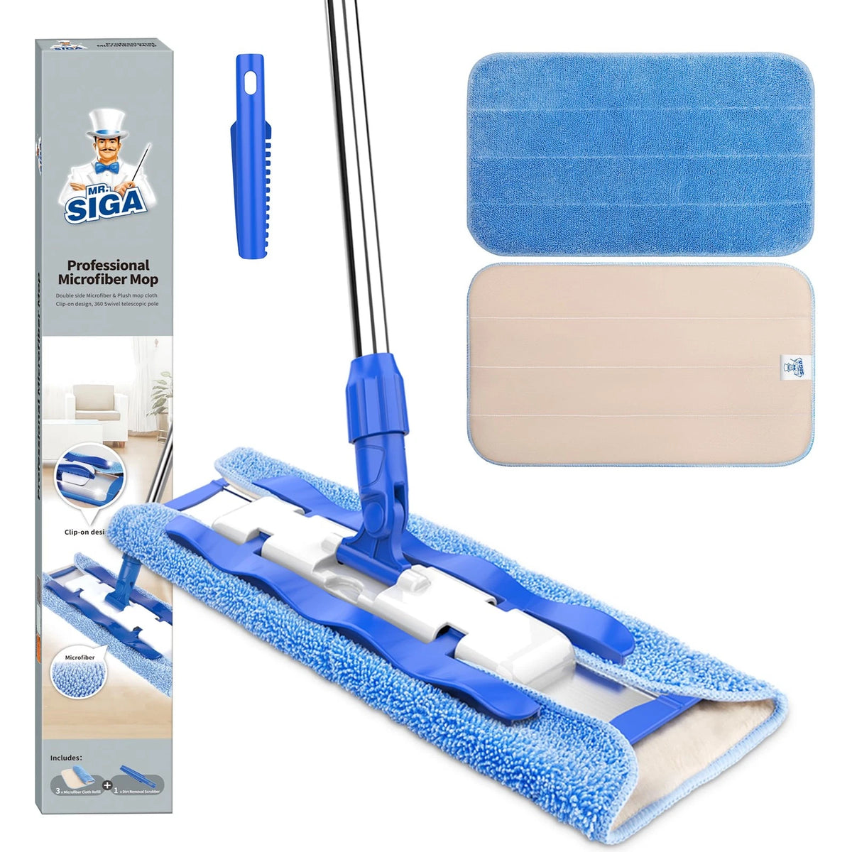 Microfiber Mop for 59.4 x 16.5 x 5.1 Inch (No Part Numbers)