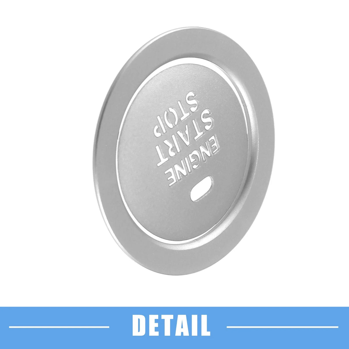 Engine Ignition Button Decal for Hyundai Sonata (2011–2014) Aluminum Silver Tone
