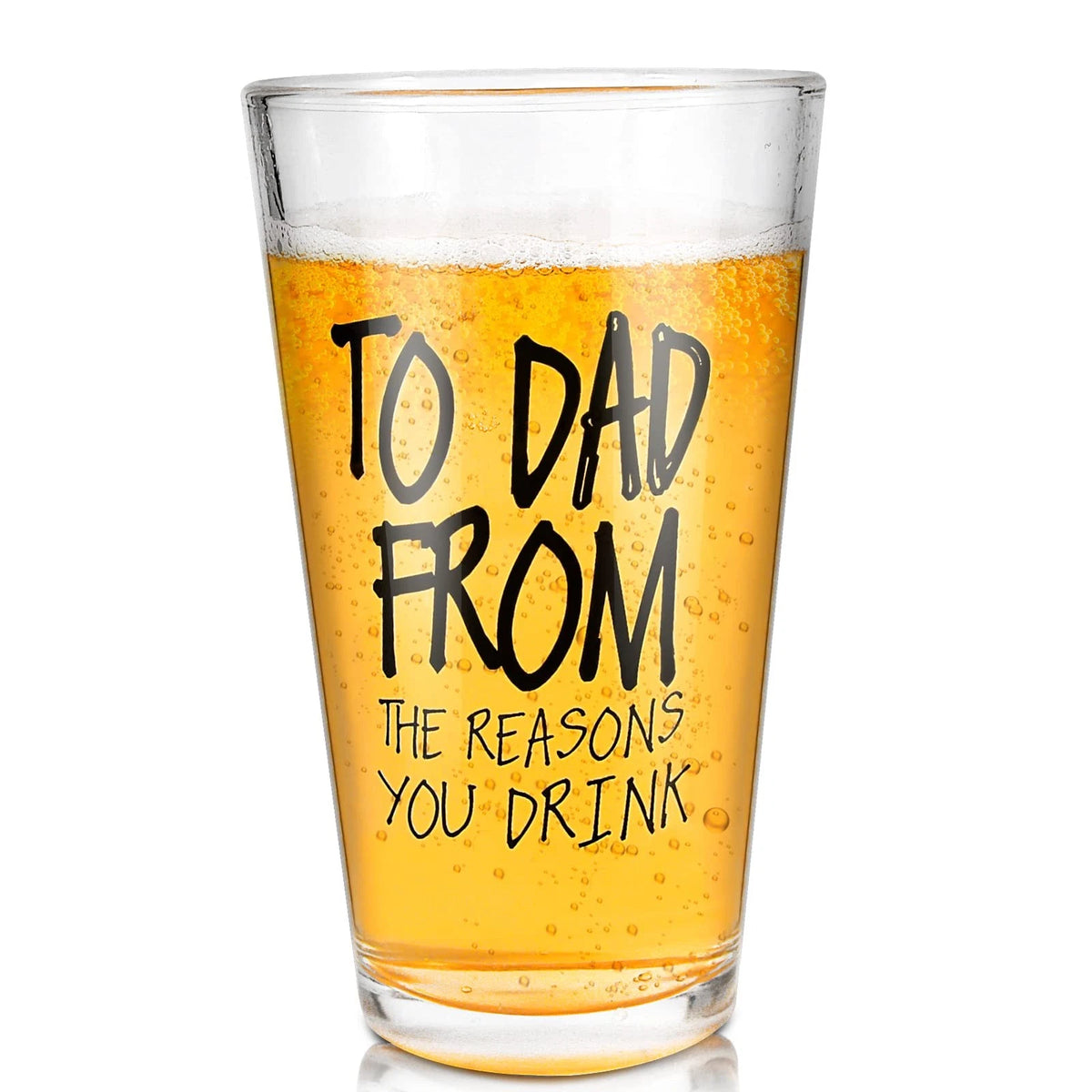 16 oz Clear Glass for Father's Day Gifts