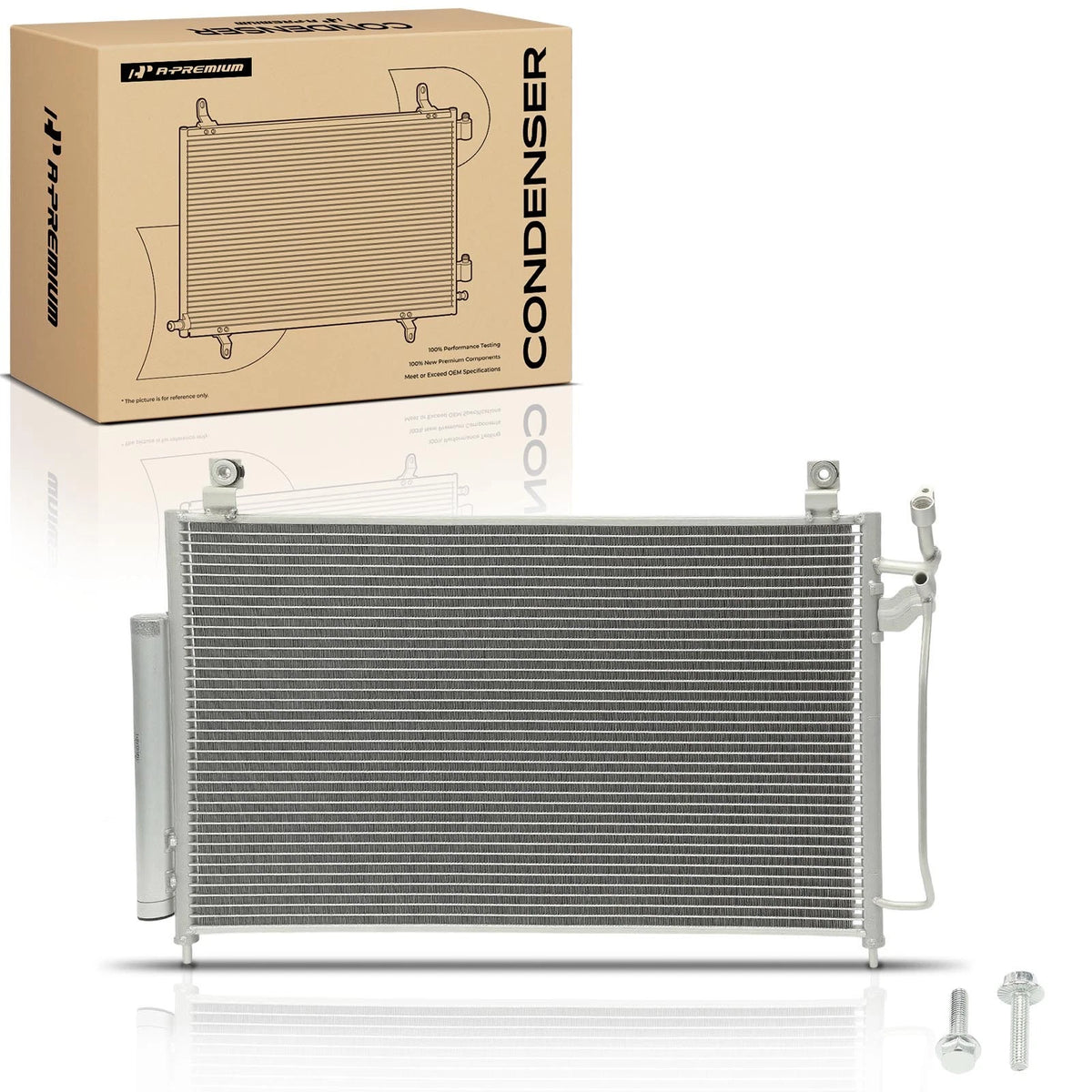 A/C Condenser Set with Receiver Drier & Bracket for Mazda CX-7 (2007–2012) CN3589PFC, EGY16148ZB, EGY16148ZC, 3589