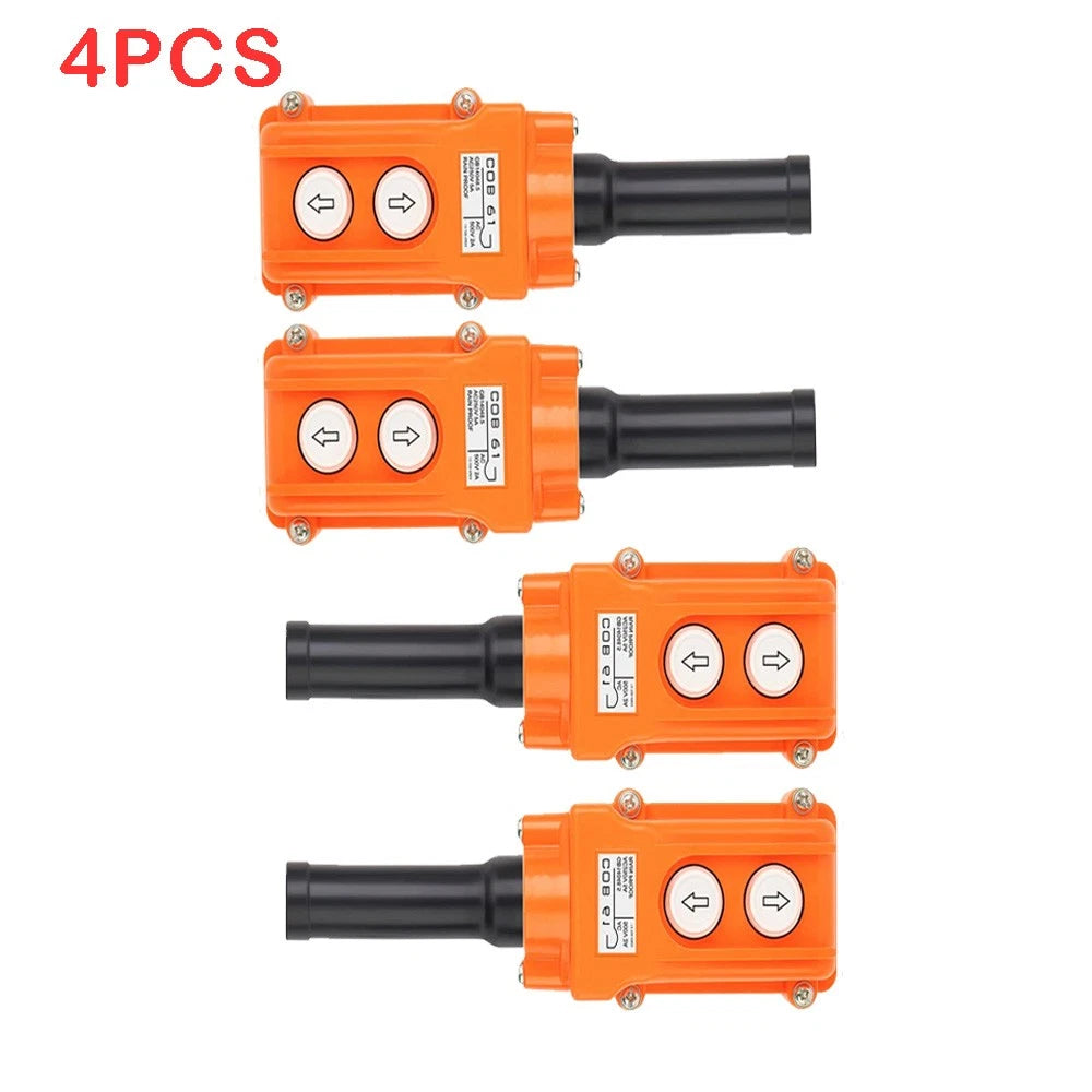 4Pcs Crane Pendant Control Station UP Down Hoist Push Button Switch