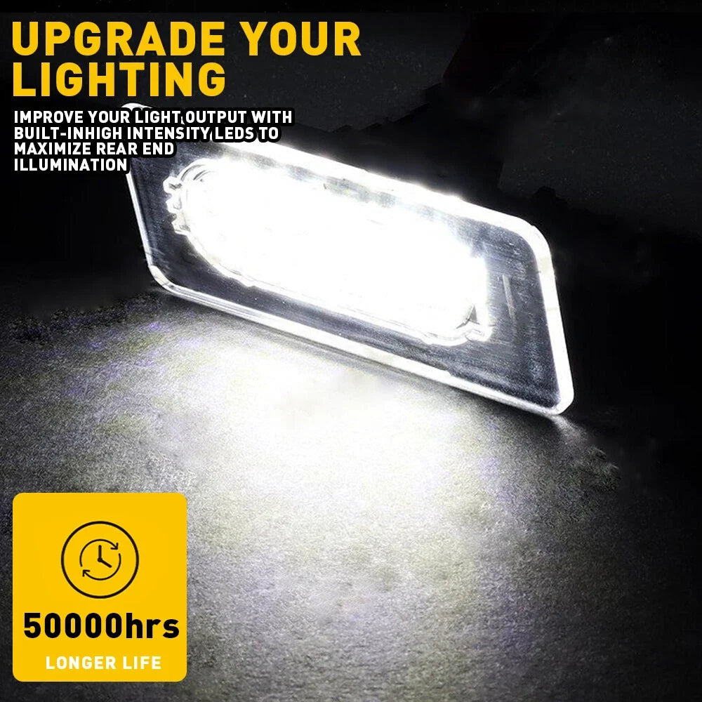 2X LED License Plate Lamps for Toyota Corolla Sedan (2014–2019)