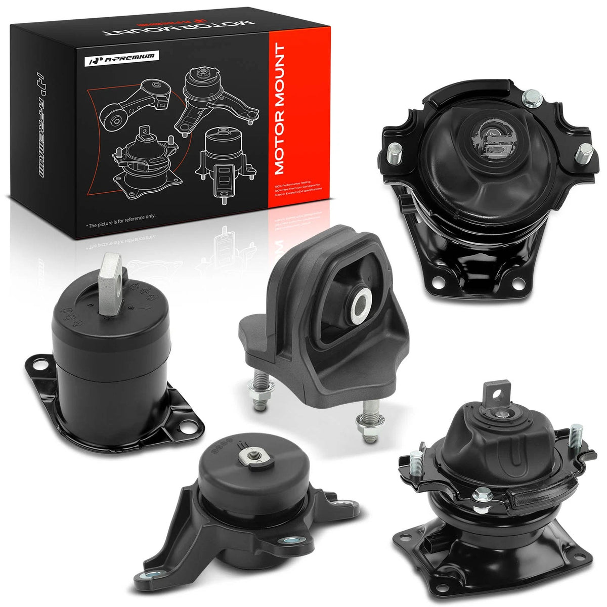 Set of 5 Engine Motor & Transmission Mounts for Honda Accord (2008–2012) EM-9467, EM-9459, EM-9516, EM-9439