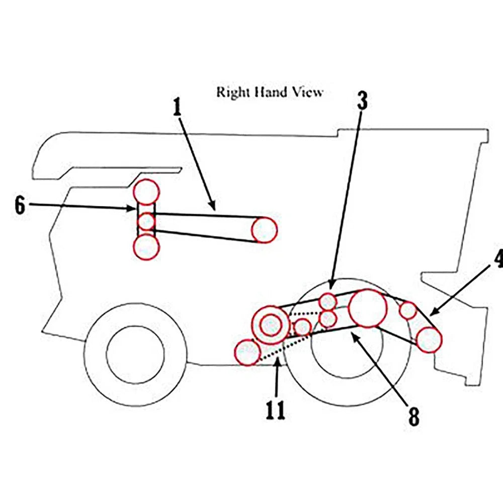 Drive Belt for Gleaner Models (71132108, 71132108-A, 71132108V)