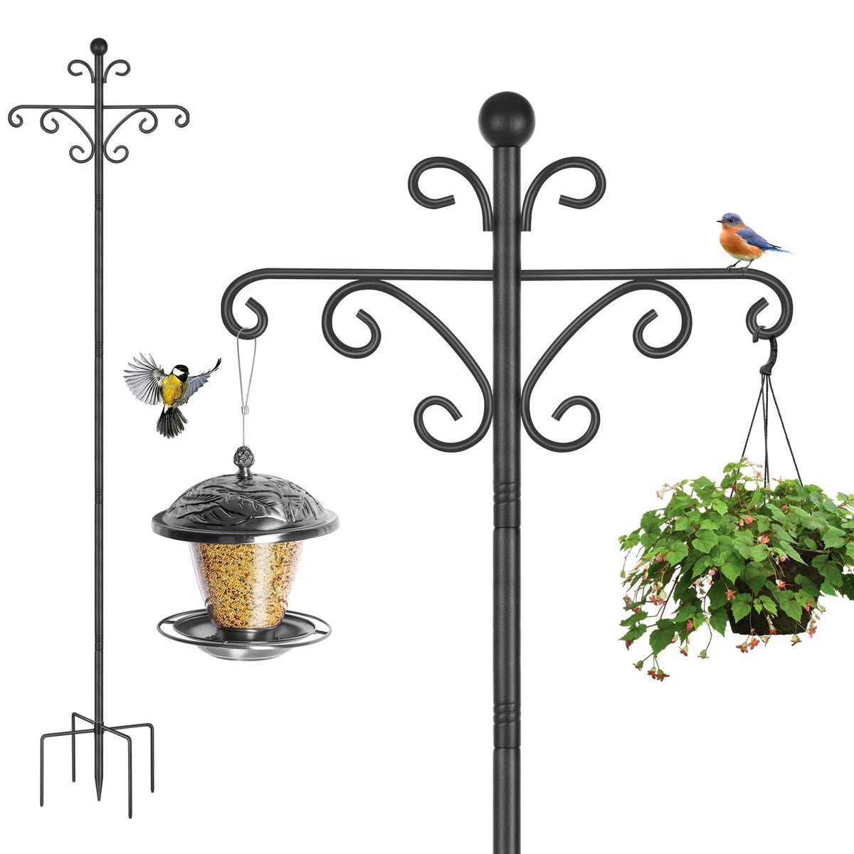 92-Inch Heavy Duty Bird Feeder Pole for Outdoor Use