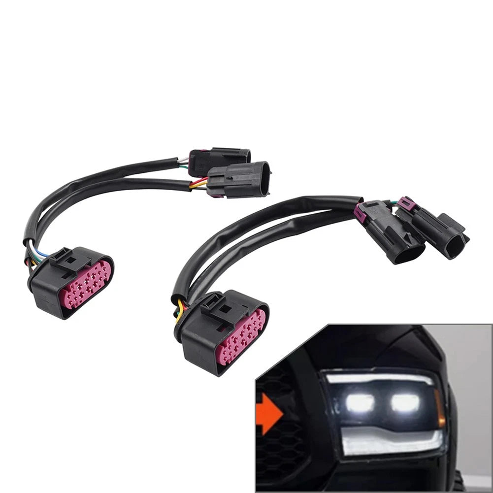 2X Quad Housing to Projector Headlight Conversion Harnesses for Dodge Ram (2009–2018)
