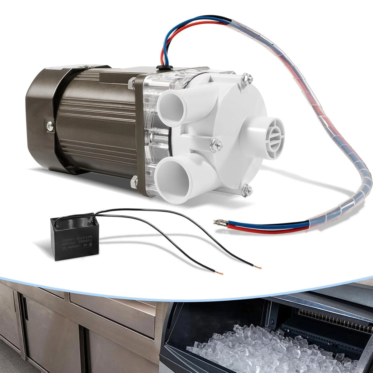 Replacement S-0730 Ice Machine Motor for Hoshizaki KM Series (120V 60W)