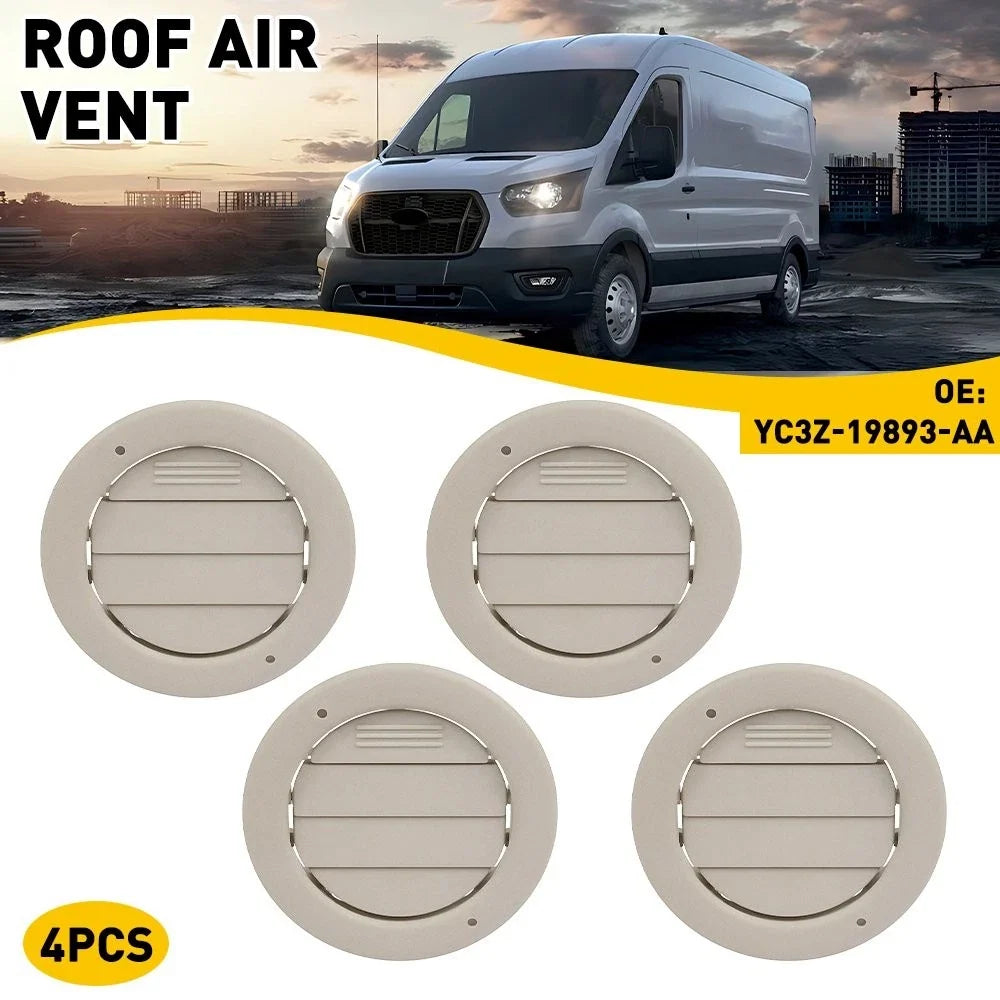 Set of 4 Roof AC Air Vent Louvre Grille for Ford Transit (2015–2025)