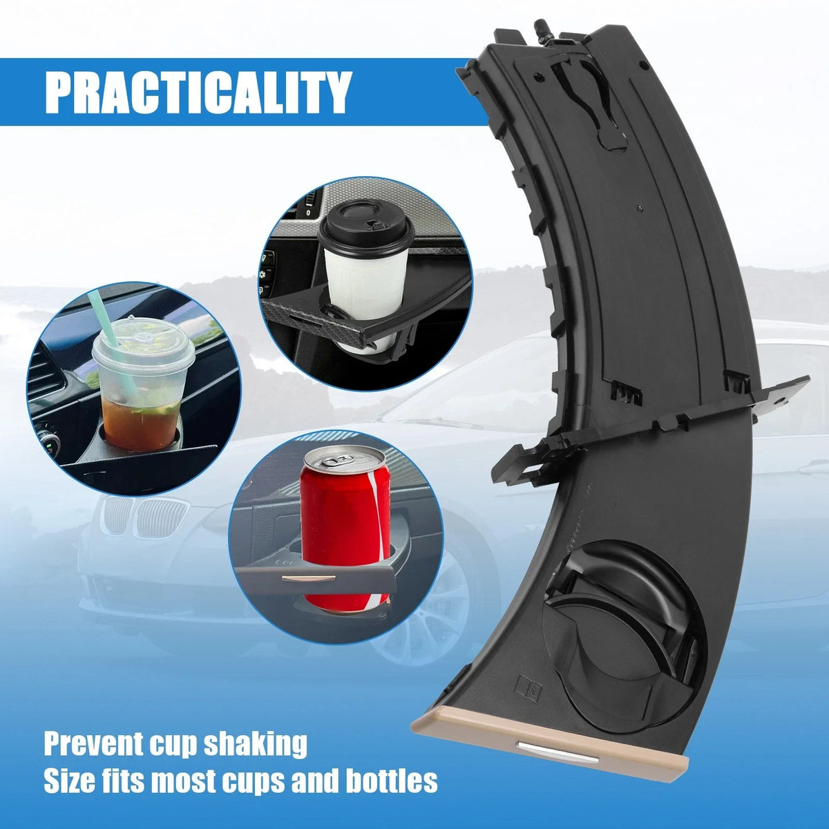 Set of 2 Front Cup Holders for BMW 325i 330i 335i 328i M3 (2006–2013)