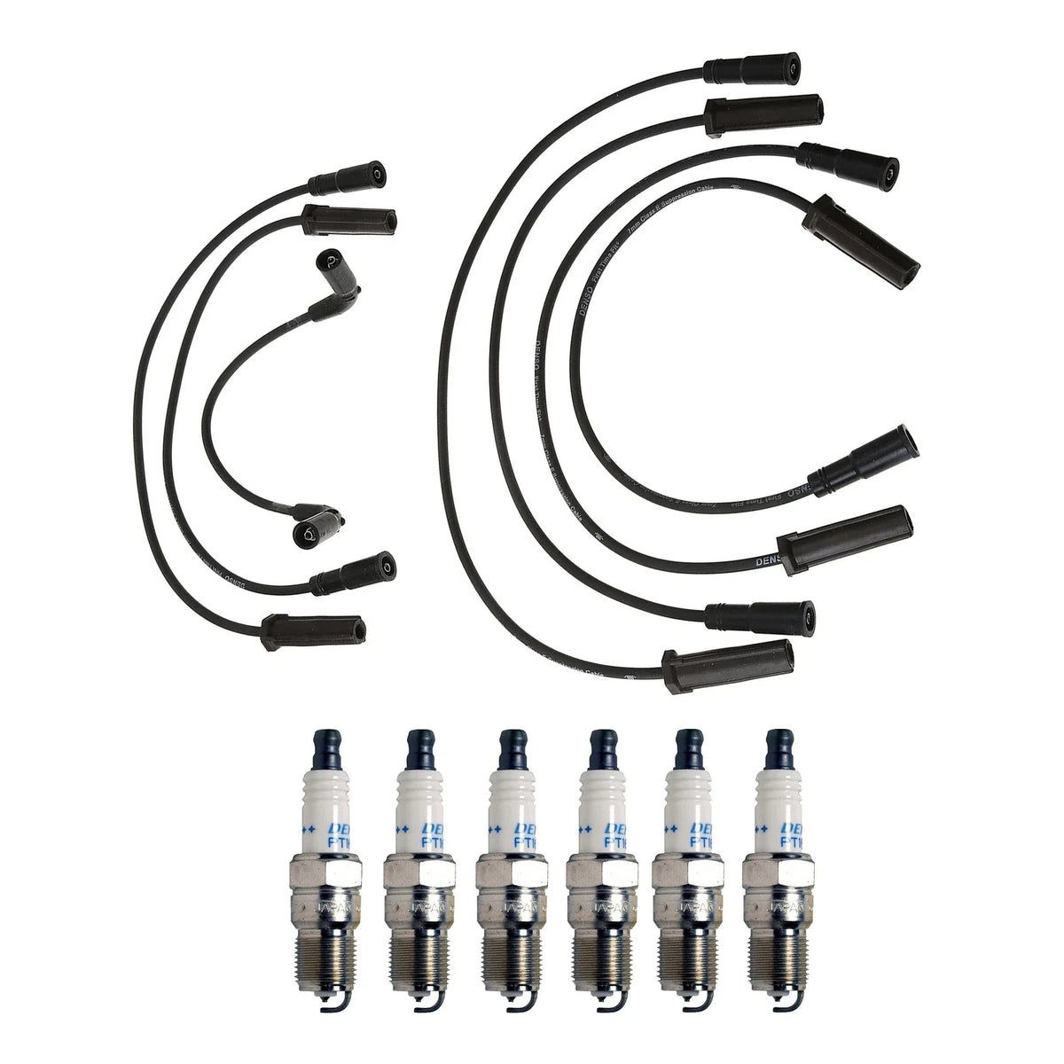 Denso Wire Set & 6 Double Platinum Spark Plugs for Chevy GMC 4.3 V6 (0.05)