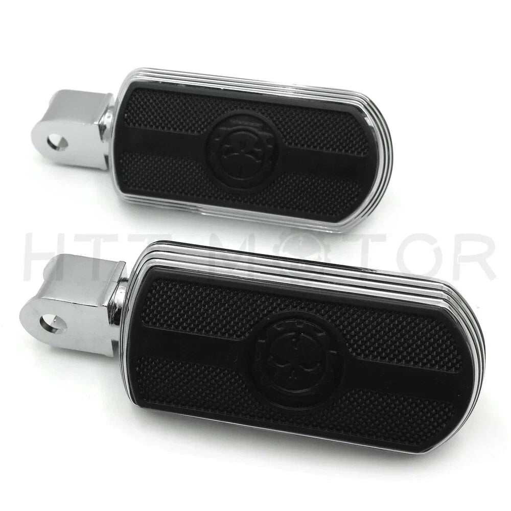 Chrome Skull Rubber Footpeg for Honda VT1300 Shadow (2010–2013)
