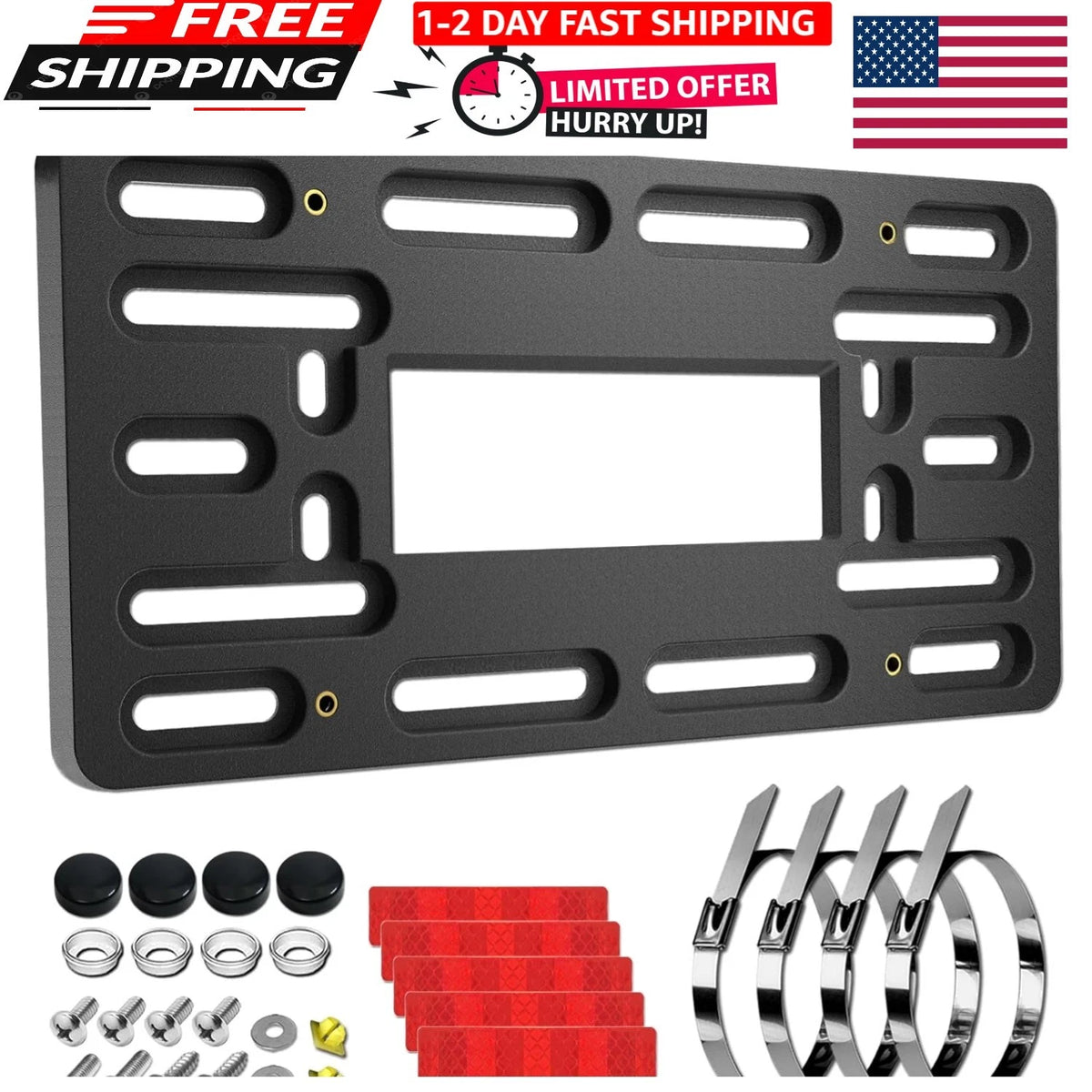 Front License Plate Frame for Various Makes and Models