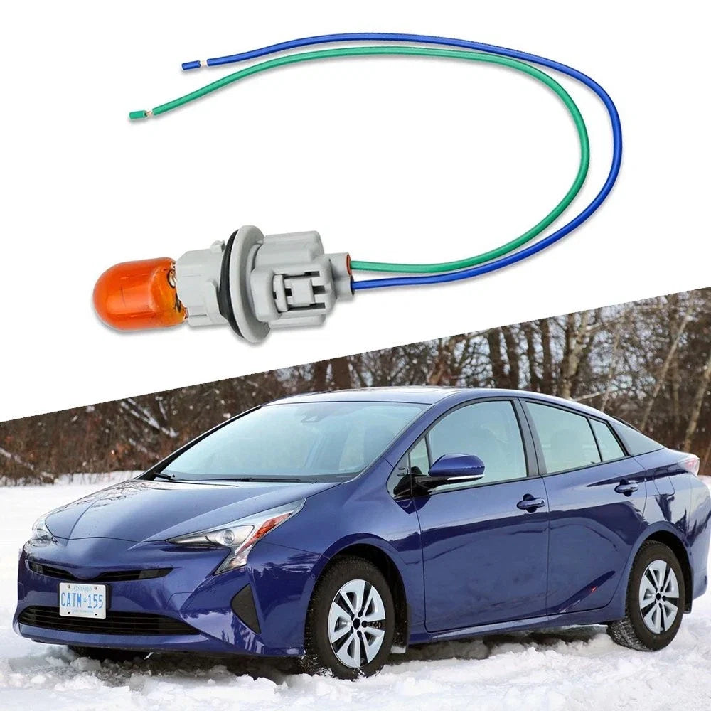 Amber Bulb Socket Turn Brake Signal Light Wire Harness Plug Connector for