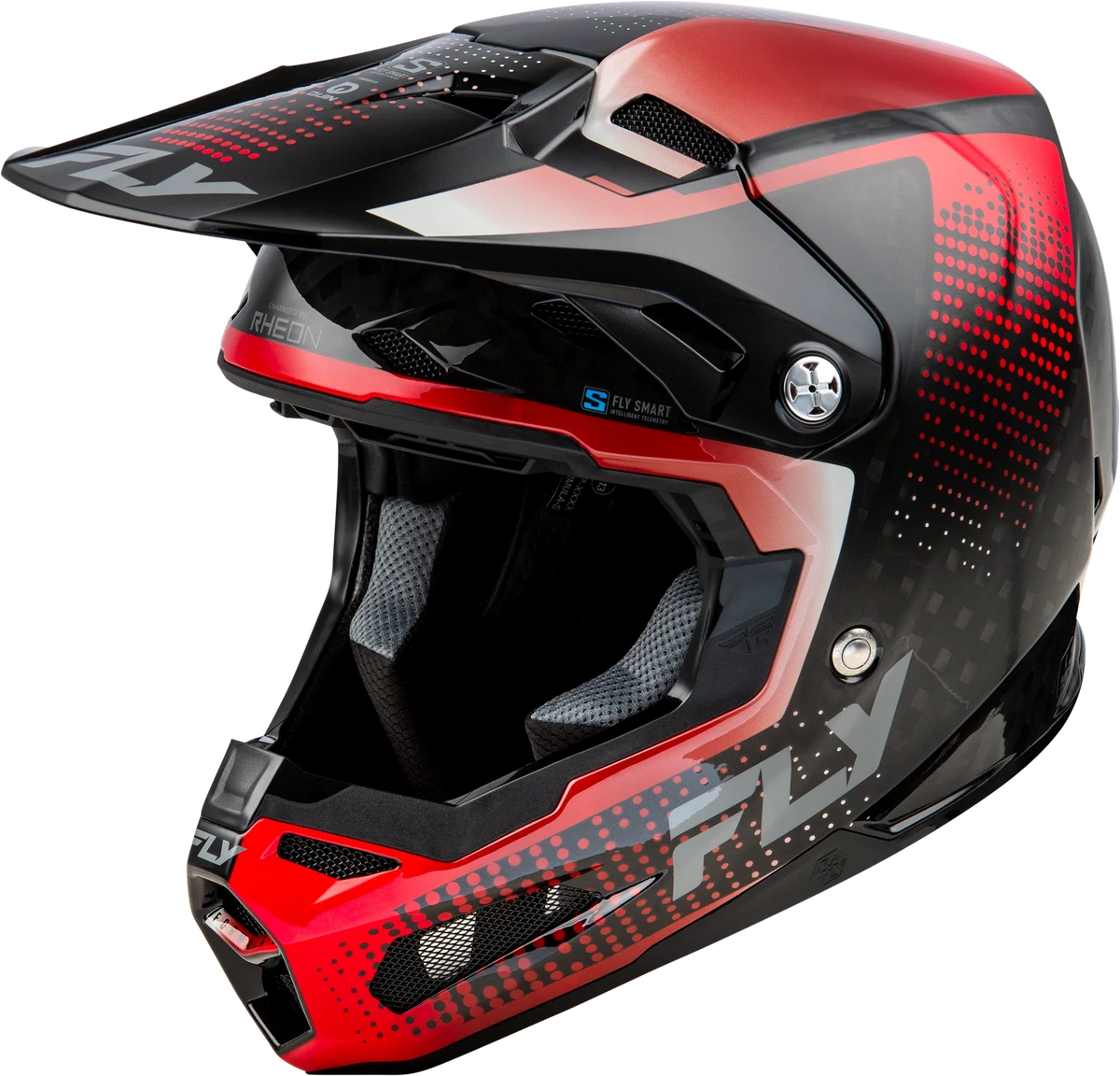 Fly Racing Formula S Carbon Helmet for Offroad (X-Large, Black/Red)