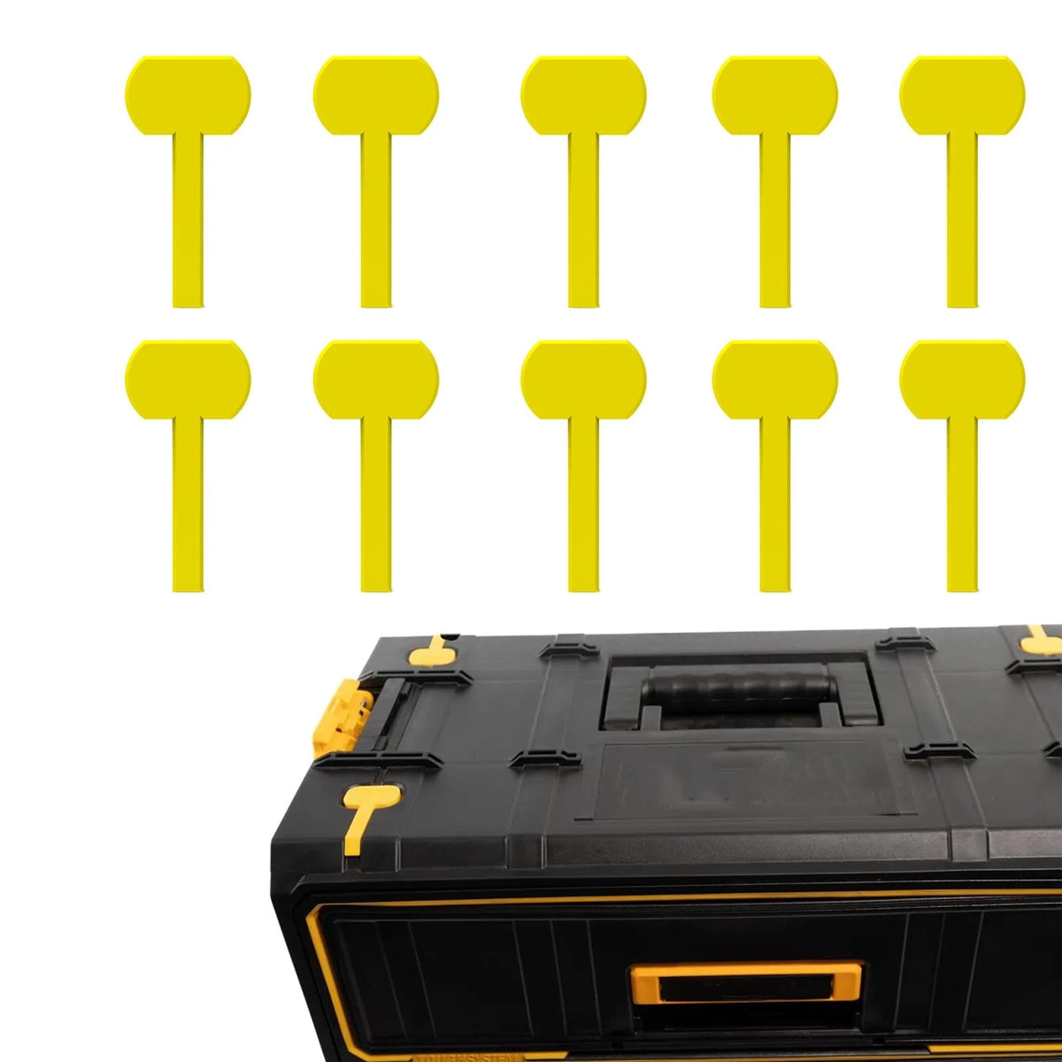 10 Anti-Wobble Inserts for 2 x 0.5 x 3 Inches, Yellow