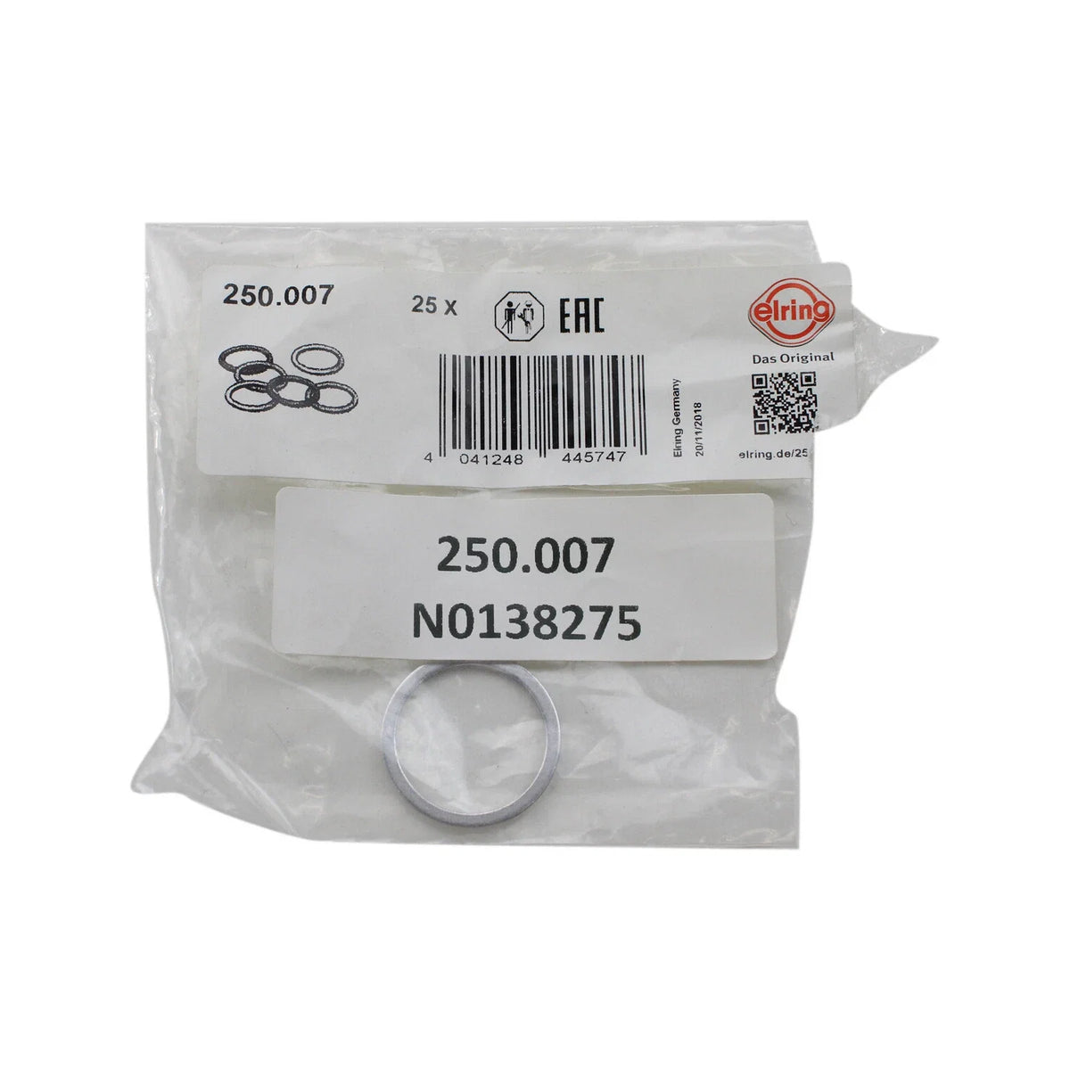 Elring Engine Oil Drain Plug Gasket for 250.007