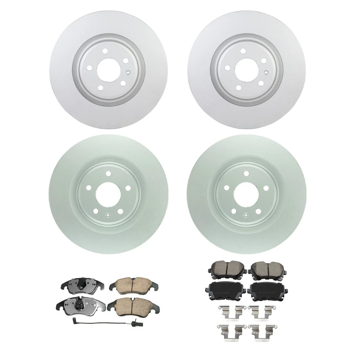 Brake Rotor & Akebono EURO Ceramic Pad Kit for Audi S4 S5 (2012–2013)