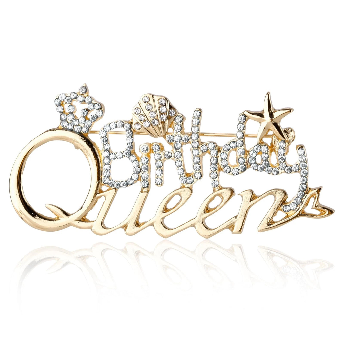 Birthday Queen Brooch Pins for Women - Mermaid Princess Design