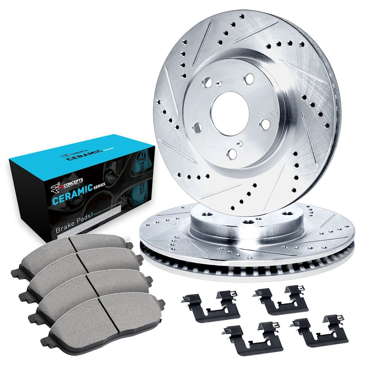Set of 2 Brake Disc and Pad Kits for Ford Mustang (2012–2014) WGWH1-54205