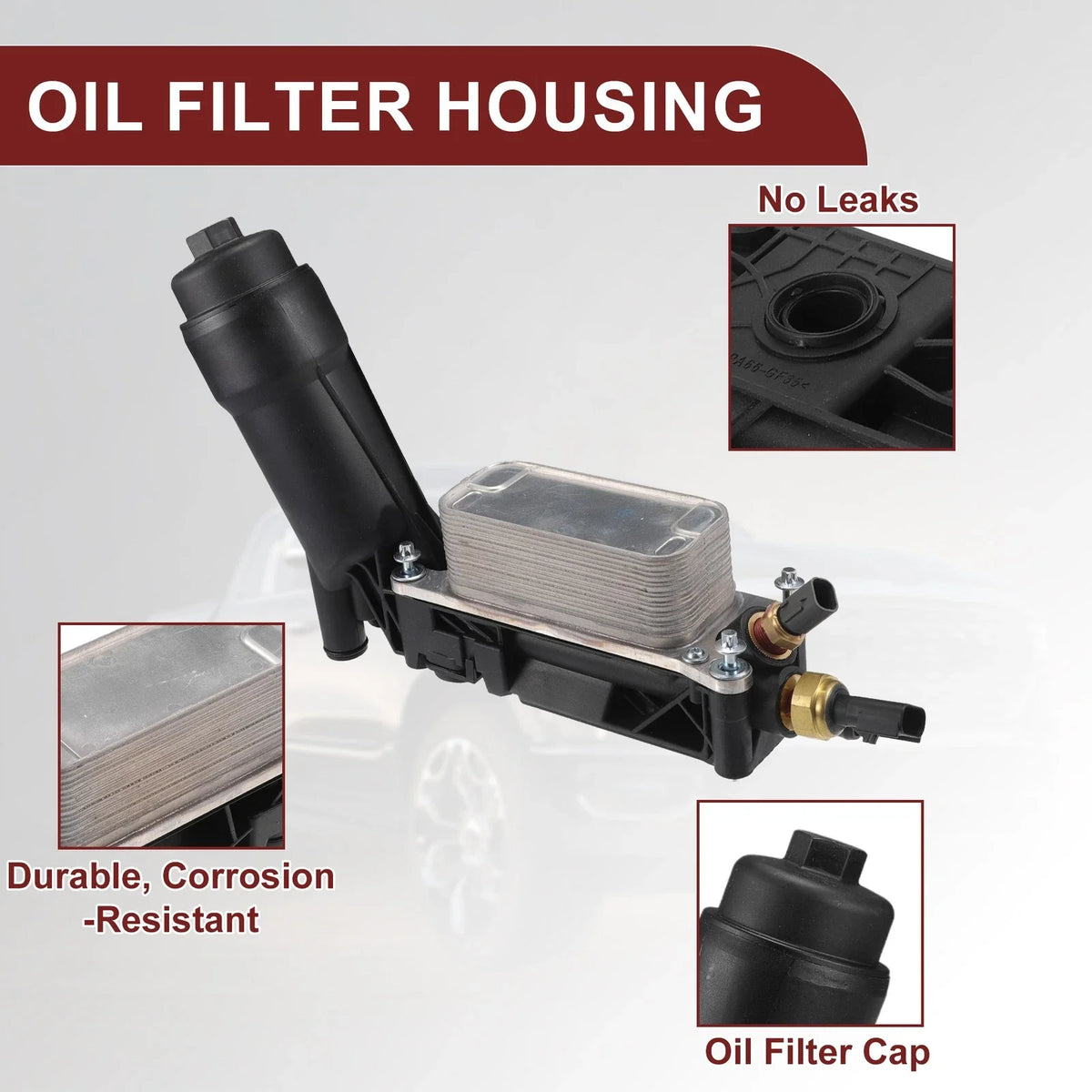Engine Oil Cooler Filter Housing with Seals for Ram 1500 (2019–2023) No.5184294AE