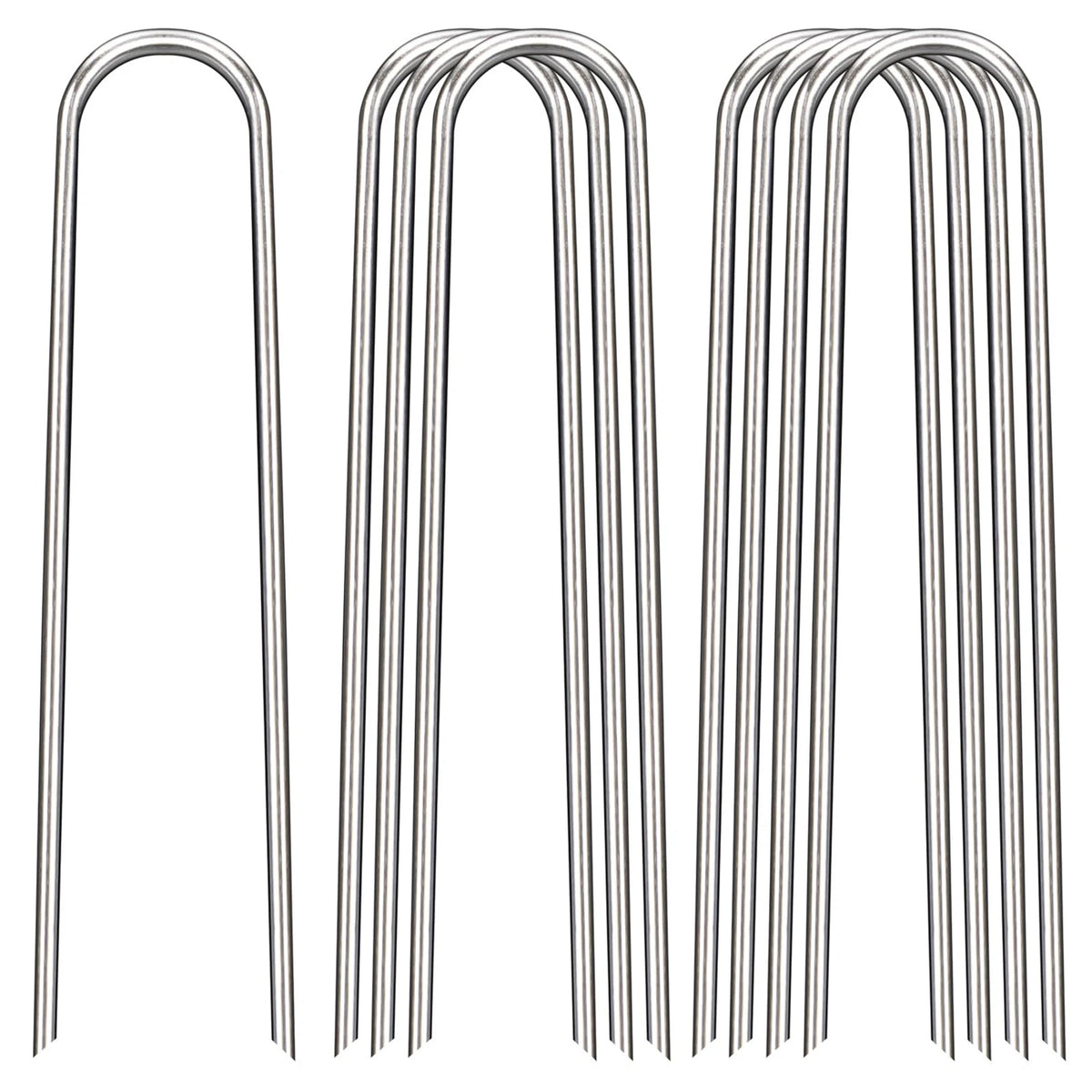 8 Inch Landscape Staples for Garden Use (12/25/50/100 Pack)
