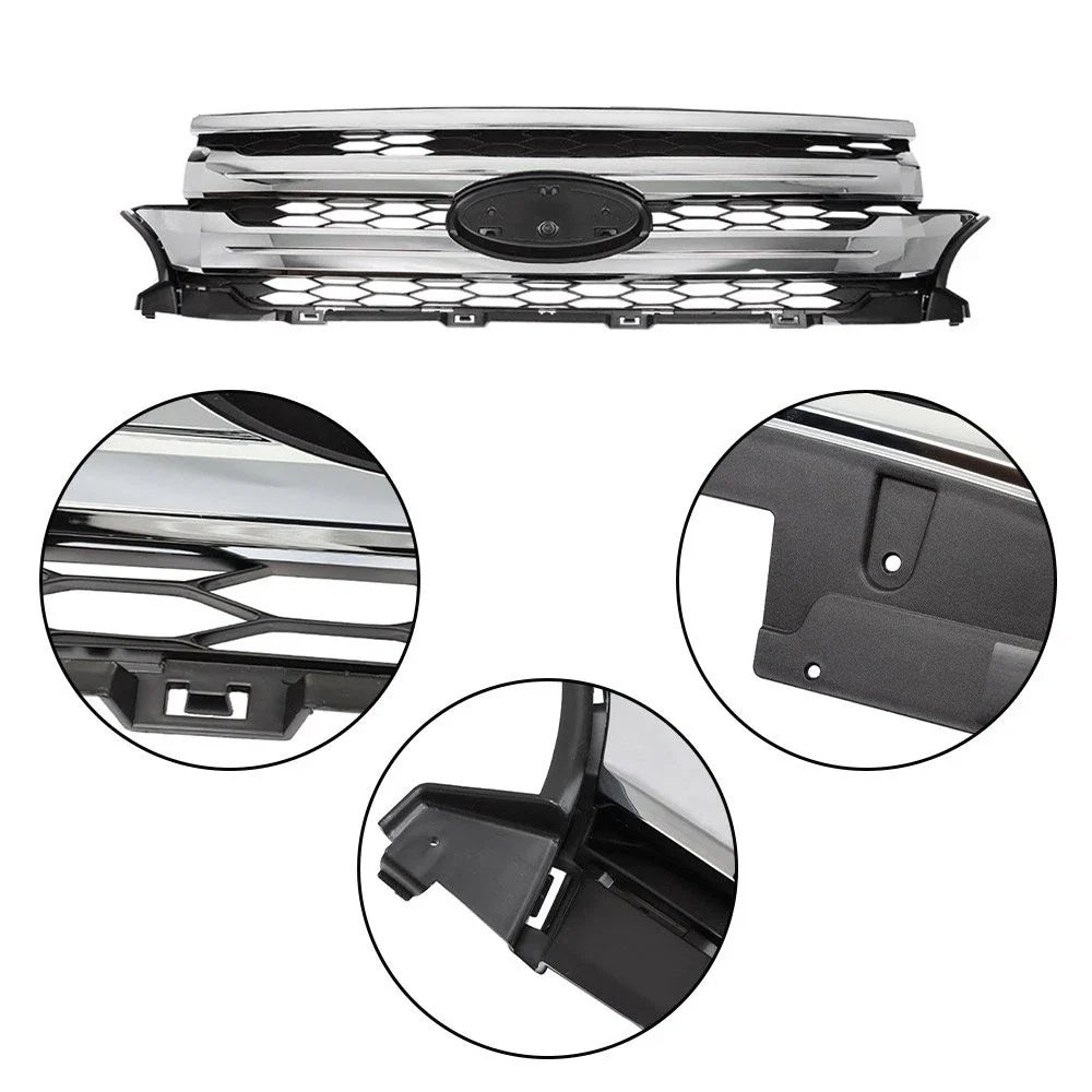 Front Upper Grille Mounting & Trim Molding for Ford Edge (2011–2014)