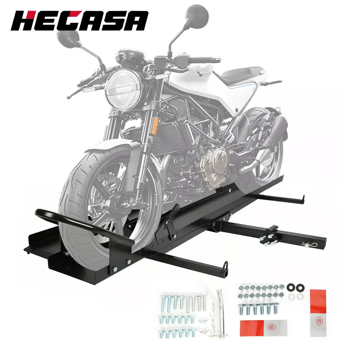 Heavy Duty Motorcycle Carrier Hitch Rack for Trailer (Universal Fit)