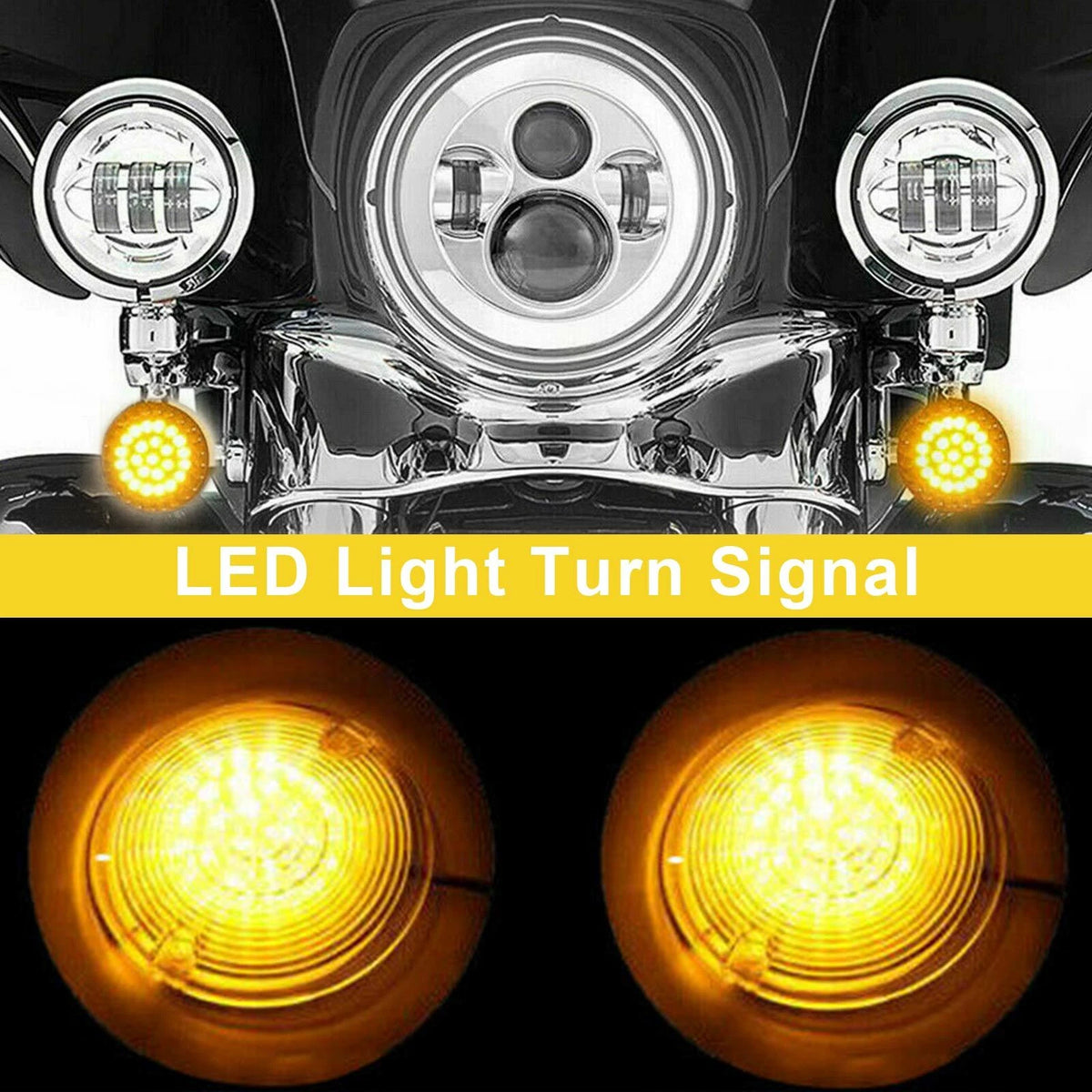 1156 Rear LED Turn Signal Insert Lights for Dyna Touring (TS-181-Amber)