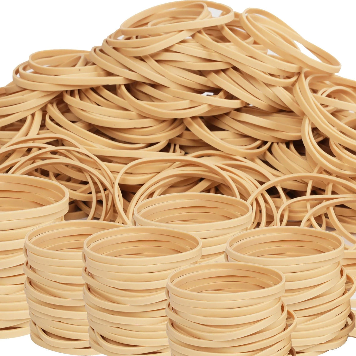 Rubber Bands Size #32 for Various Uses (220 pcs, 3” x 1/8”, Beige)
