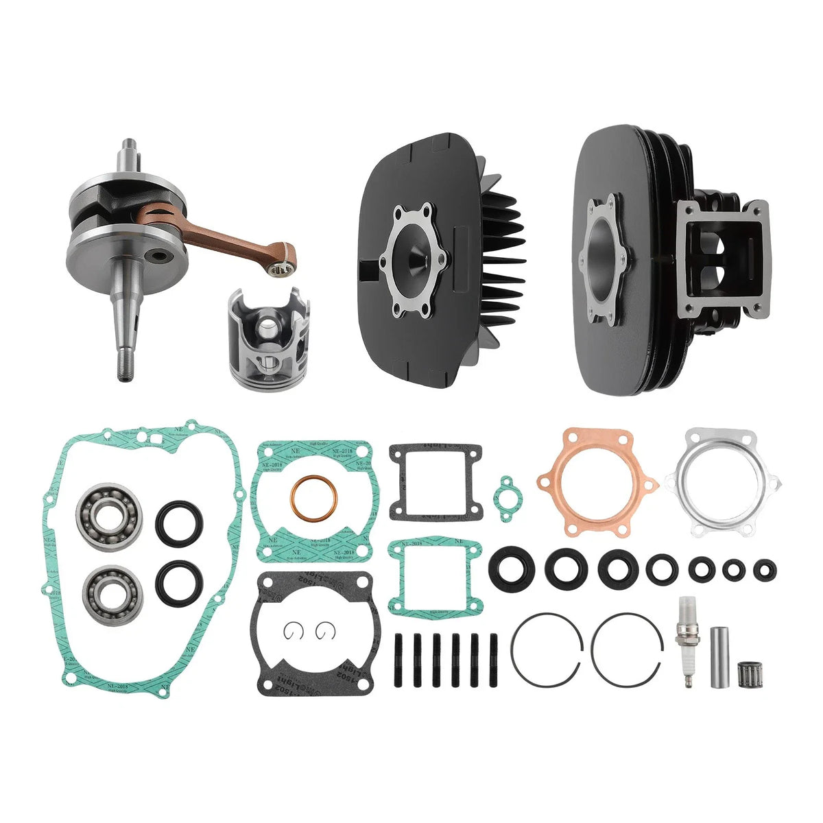 Top End Kit for Yamaha Blaster 200 (1988–2006) - Piston Ring, Gasket, Spark Plug