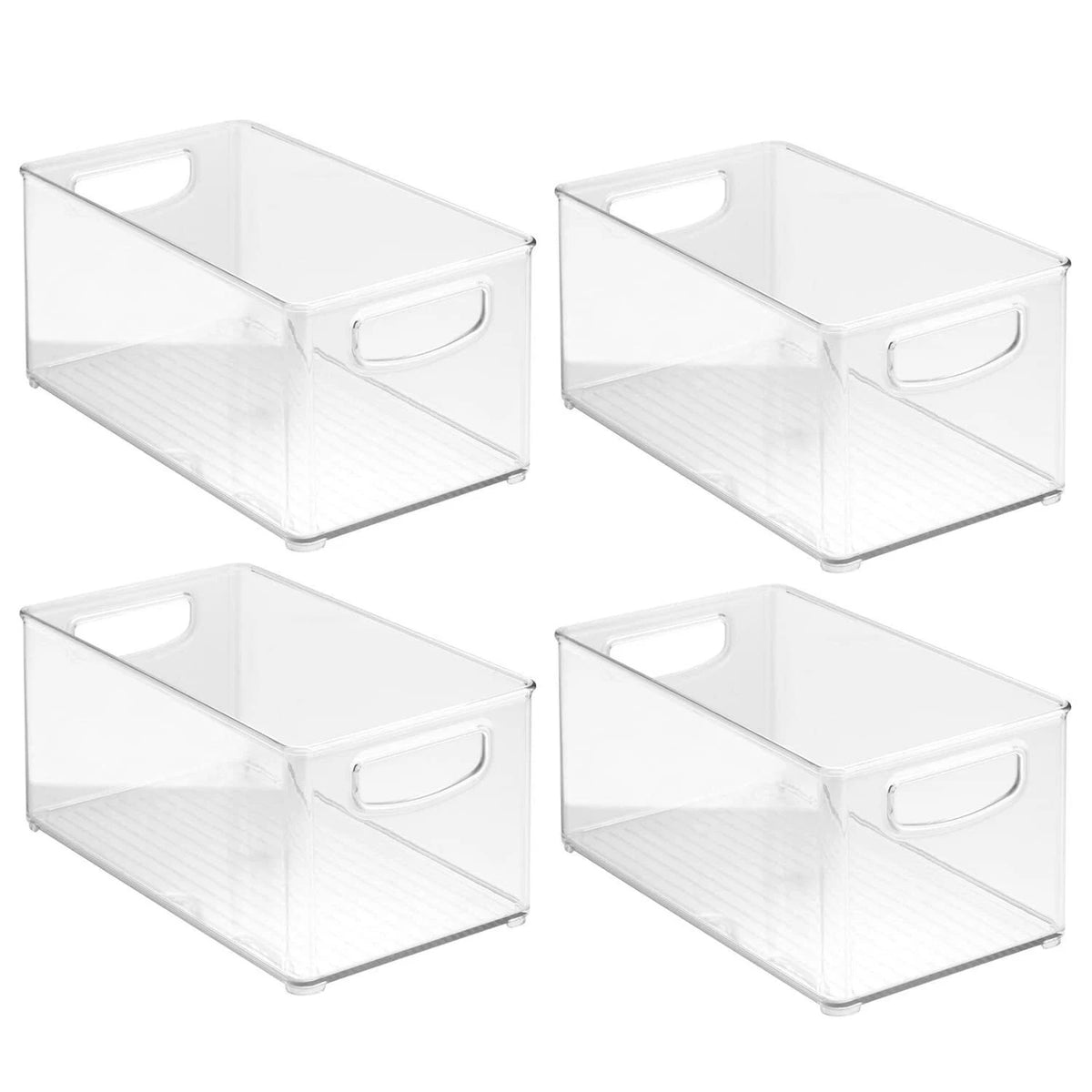 Set of 4 Organizer Bins for Pantry Refrigerator Freezer Storage