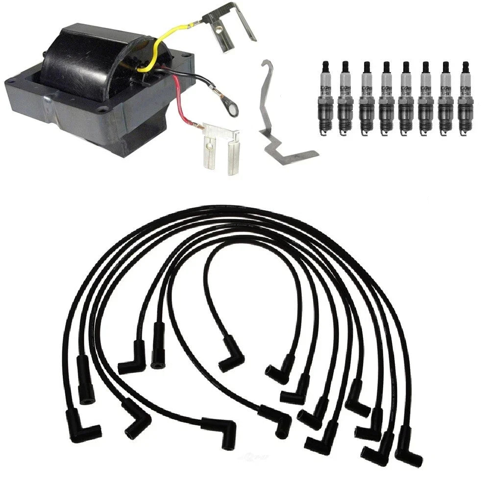 Ignition Wires & Spark Plugs Kit for Buick Chevy GMC V8 (1 Coil, 8 Plugs)