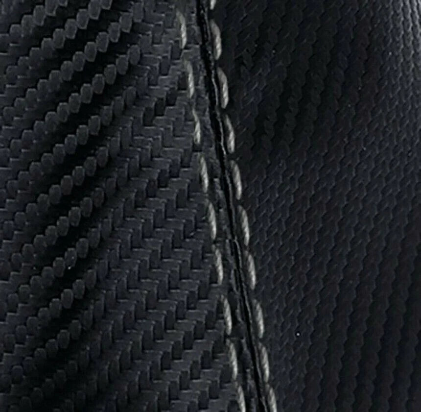 Console Lid Armrest Cover for Acura ILX (2013–2022) Carbon Fiber Gray Stitch