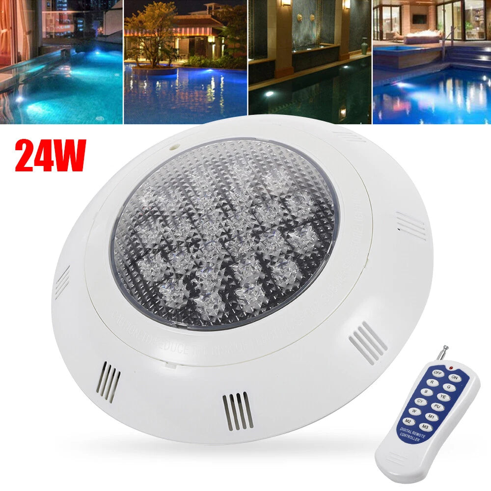 12V 24W LED Underwater Pool Light RGB IP68 Waterproof