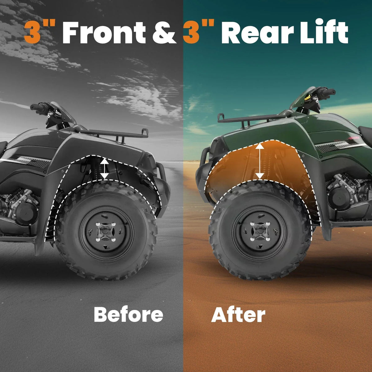 3" Front 3" Rear Lift Kit for Can-Am Maverick Max 1000R (2014–2018)