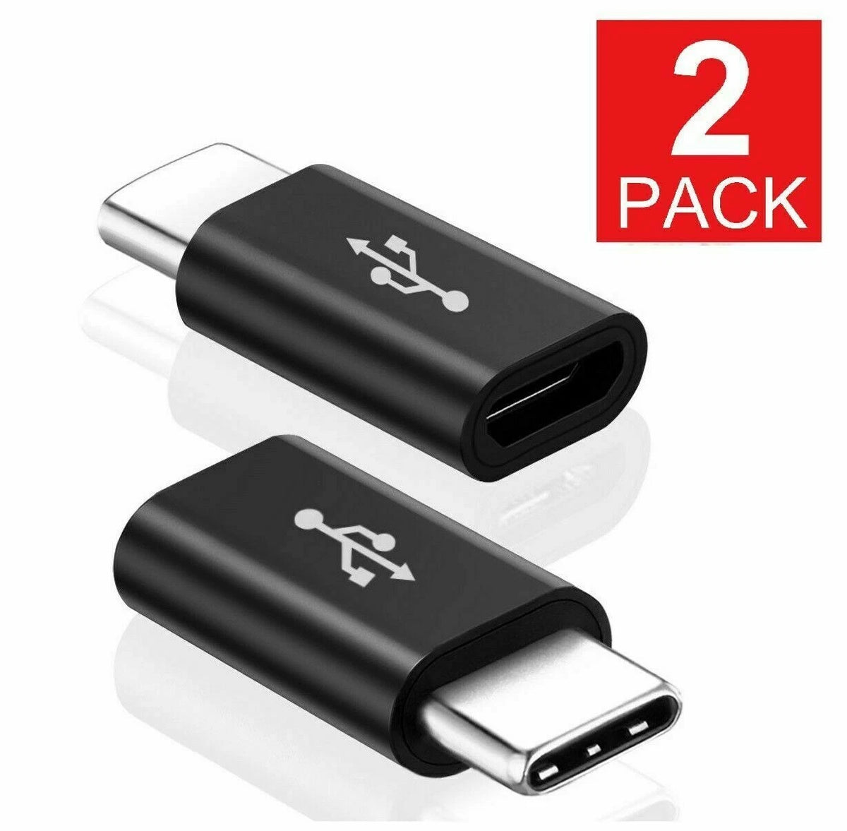 2X Micro USB to Type C Adapter Converter
