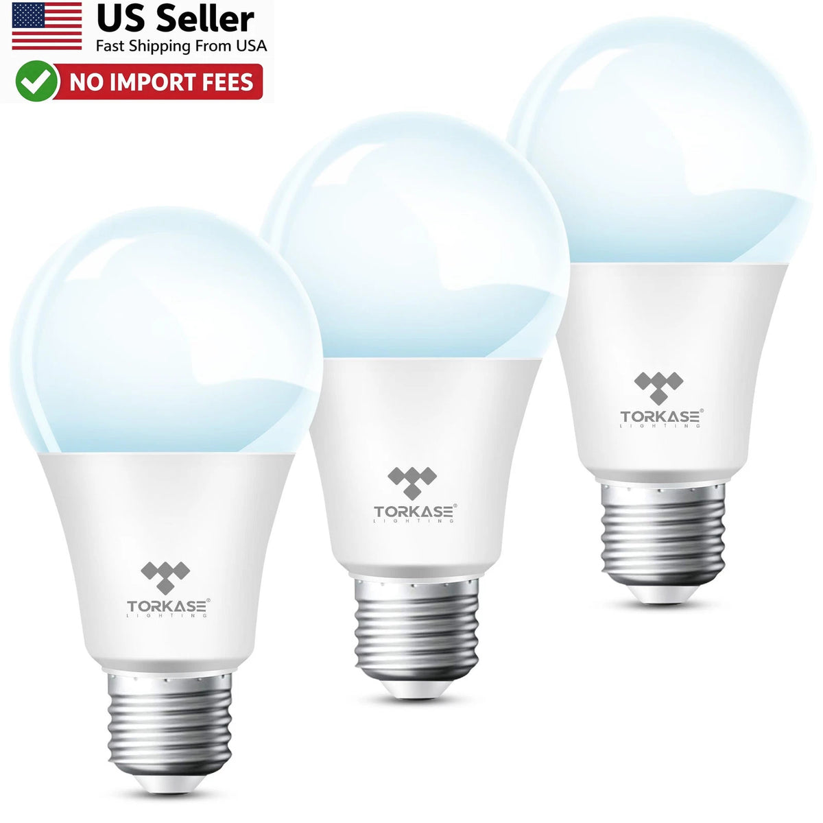 3X 13W A19 E26 LED Bulb 100W Eq 6000K Sensor for Automotive Lighting