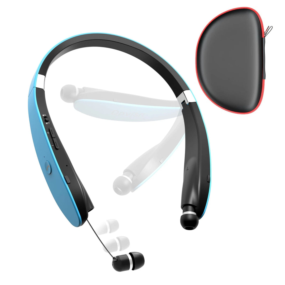 Bluetooth Neckband Headphones for Universal Fit (Foldable, Wireless)