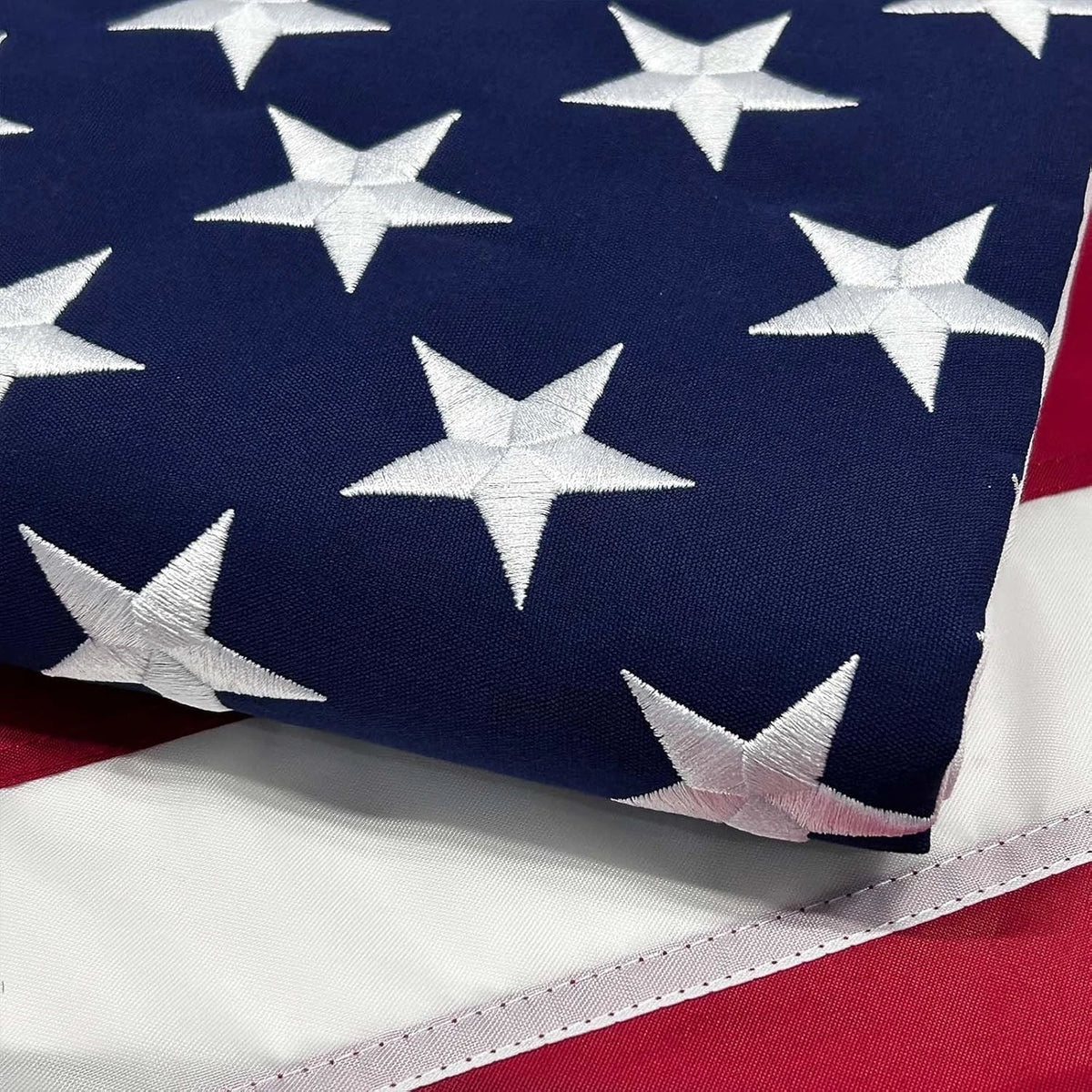 2X Cotton American Flag 2x3 ft Embroidered Soft Cloth US Flags