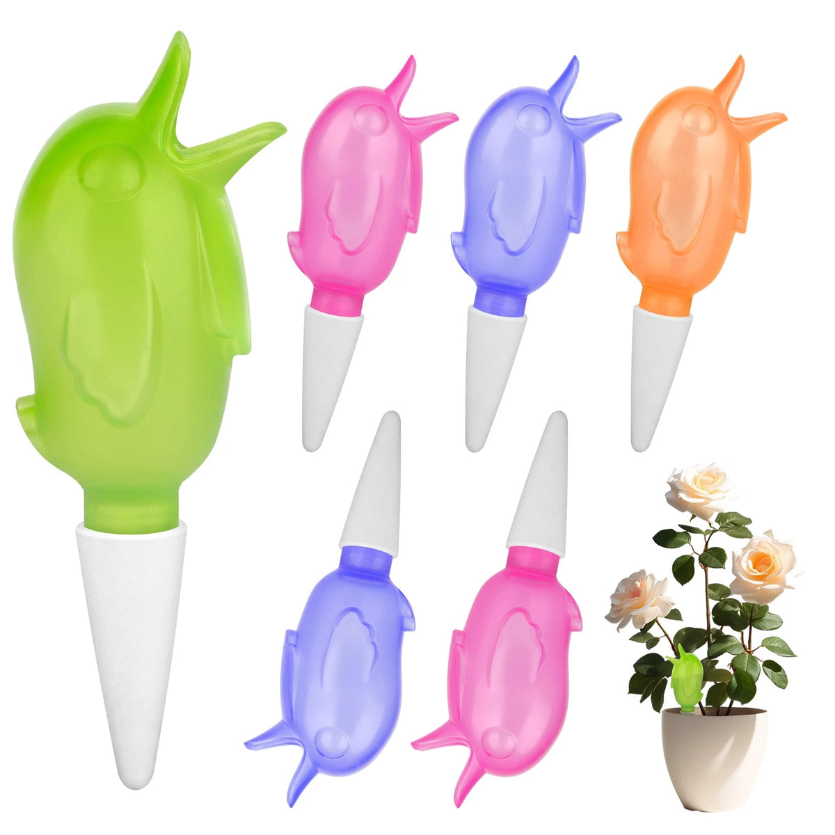 Set of 6 Self Watering Spikes for Auto Irrigation System