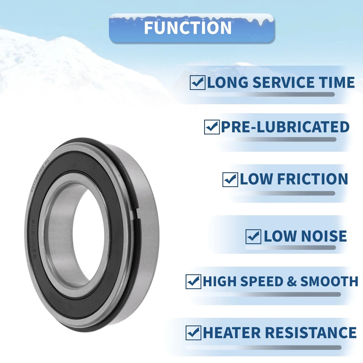 Deep Groove Ball Bearing 55x100x21mm for Scooter Skateboard (1Pc)