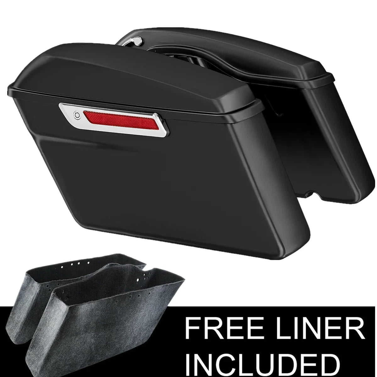 Matte Black Hard Saddlebags for Harley Softail Fatboy Deluxe FLST (1984–2017)