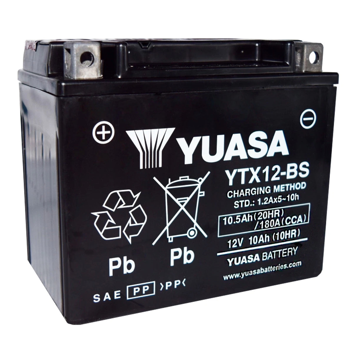 Yuasa YTX12-BS Battery for Motorcycle (YUAM3RH2SIND)