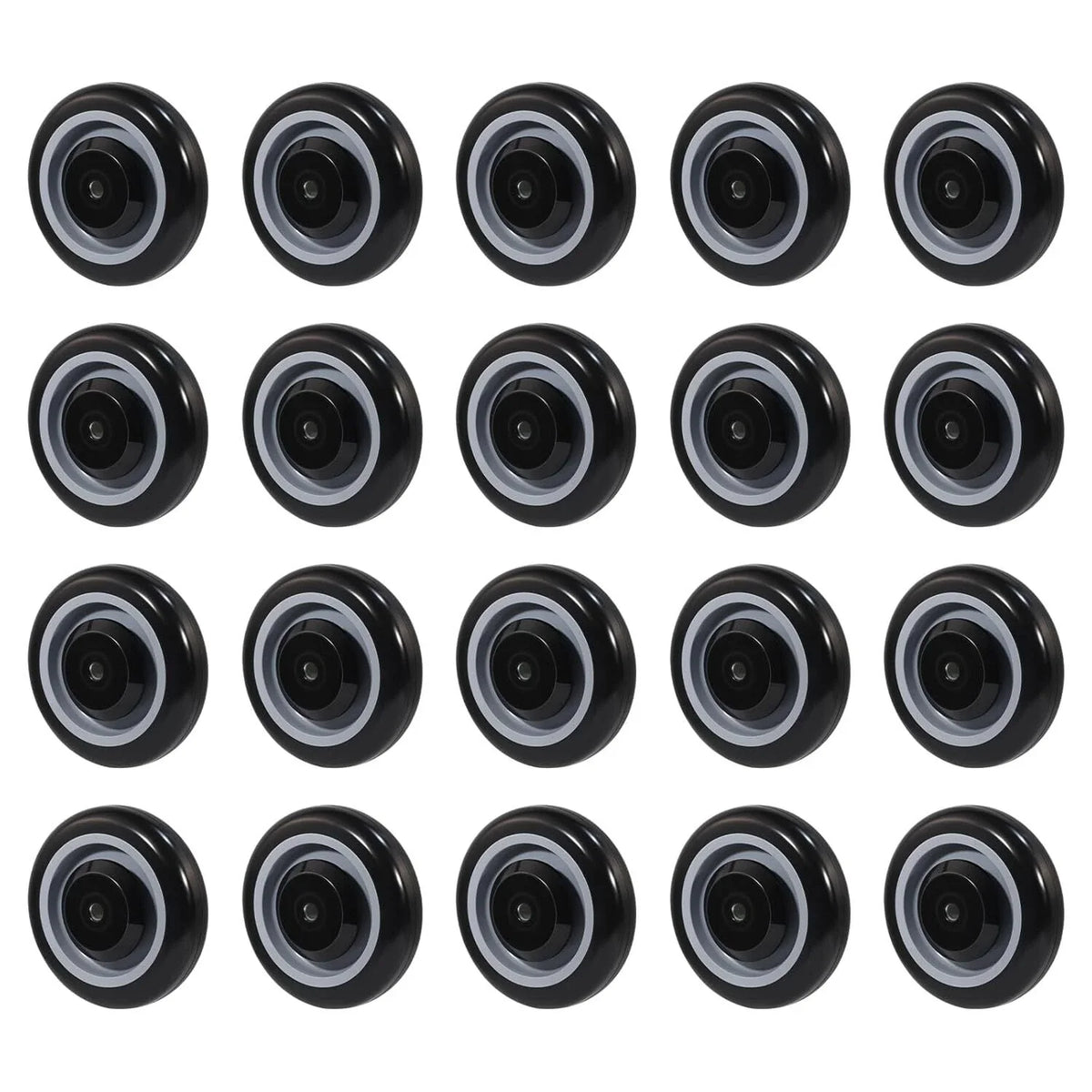 20pcs 5" Shopping Cart Wheels Kit with Axles & Bolts Replacement Caster