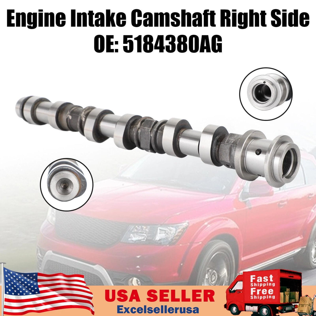 Engine Intake Camshaft Right Side for Dodge Ram 3.6L (2013–2018) 5184380AG