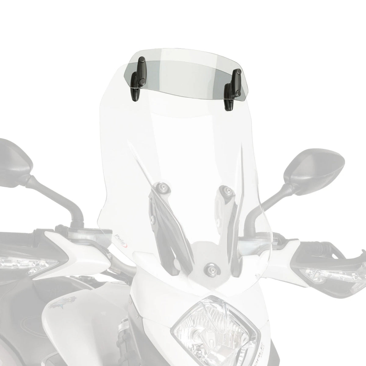 Puig Multi Adjustable Windshield Deflector for Motorcycle (5852W)