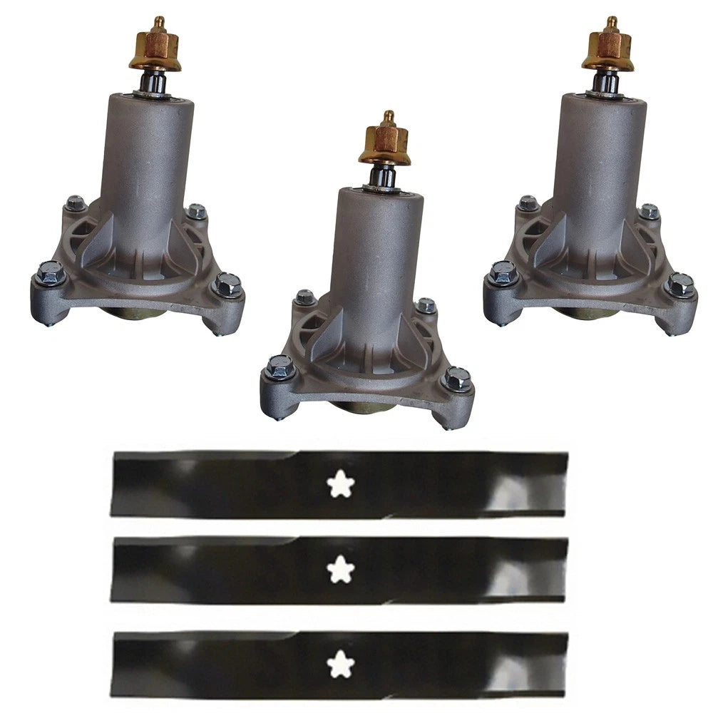 3 Spindle & Blade Set for Husqvarna GTH26K54 LGTH24V54 YTH24