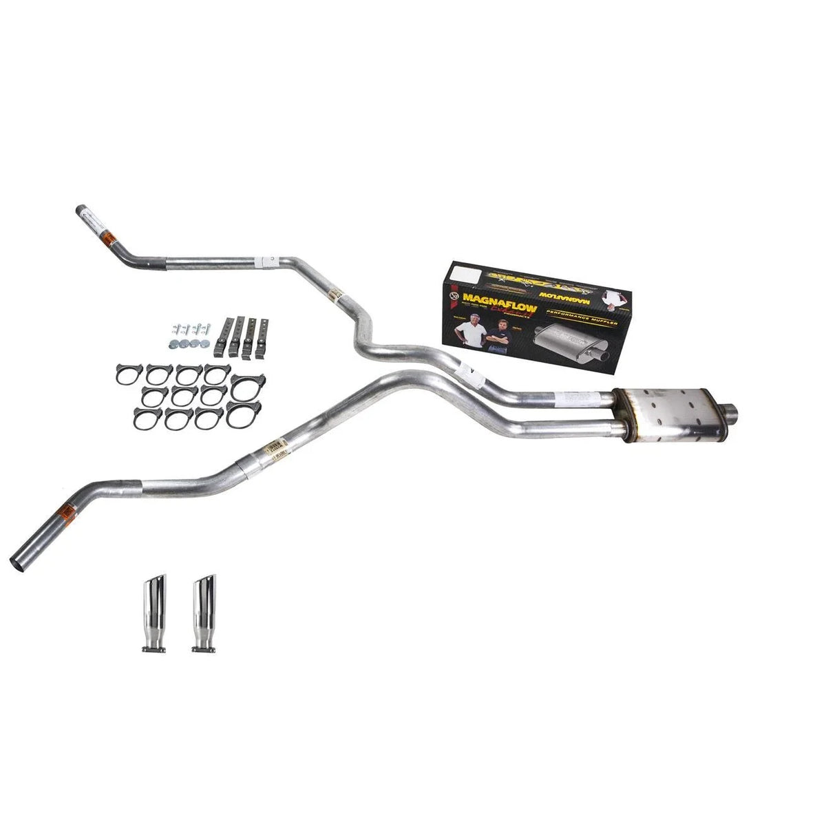 Dual Exhaust Pipe for Silverado 2007–2013 with Corner Exit Tip
