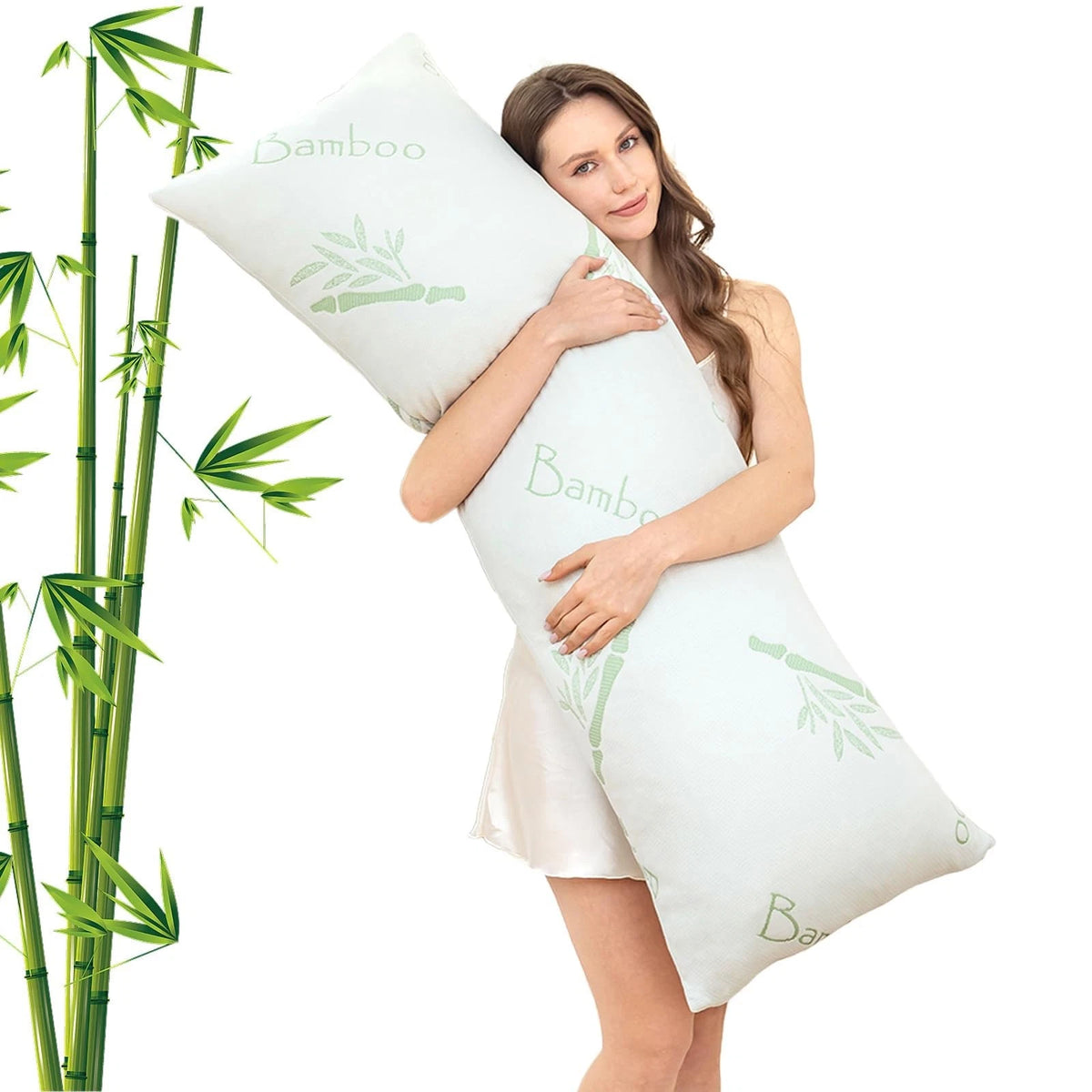 20x54 Memory Foam Body Pillow for Adults - Green